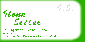 ilona seiler business card